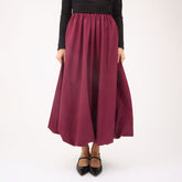 Vienna Bubble Skirt, Burgundy Gingham