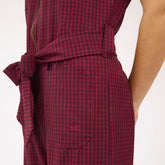 City Jumpsuit, Burgundy Gingham
