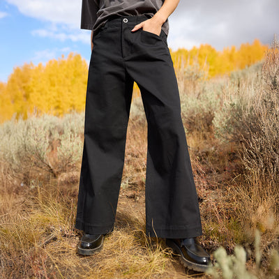 Black Canvas Trouser