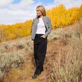 Honeycomb Bomber Jacket, Black