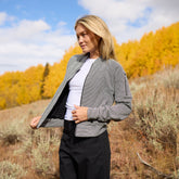 Honeycomb Bomber Jacket, Black