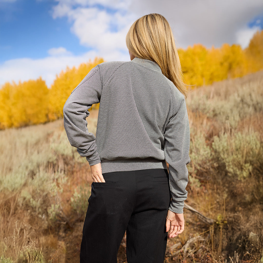 Honeycomb Bomber Jacket, Black - Albion Fit