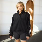 Solitude Fleece Oxford, Black Dot