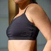 Exhale Sports Bra, Black Dot