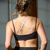Exhale Sports Bra, Black Dot
