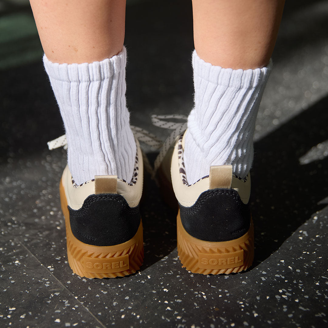 Sorel Ona Ave Low Sneaker, Chalk/Black - Albion Fit