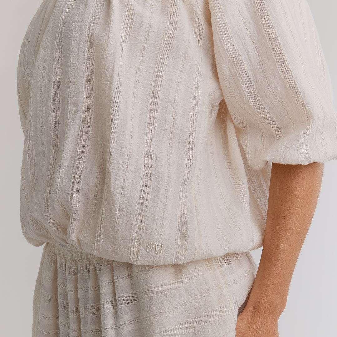 women cotton dobby 3 4 sleeve peasant dress Juniper Cotton Dobby White Solid Laced Tiered Short Dress With Lining