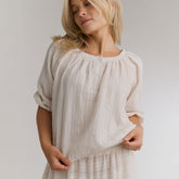 Peasant Top 3/4 Sleeve, White