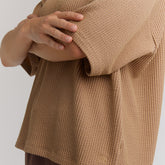 Perfect Oversized Ribbed Tee, Mocha