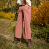 Audrey Wide Leg Pants, Pumpkin Gingham