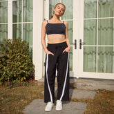 Exhale Sports Bra, Black Dot