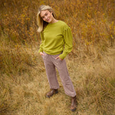 Serena Ribbed Top, Chartreuse