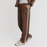 Trouser Track Pants, Coffee and Sugar Stripe