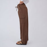 Drawcord Cargo Pants, Coffee