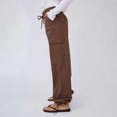 Drawcord Cargo Pants, Coffee