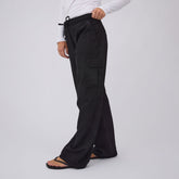 Drawcord Cargo Pants, Black