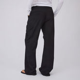 Drawcord Cargo Pants, Black