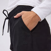 Drawcord Cargo Pants, Black