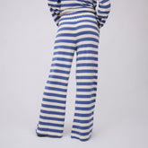Slip On Jersey Trouser, Royal/White Stripe