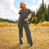 City Jumpsuit, Olive Gingham