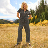 City Jumpsuit, Olive Gingham