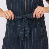 City Jumpsuit, Navy Pinstripe