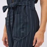 City Jumpsuit, Navy Pinstripe