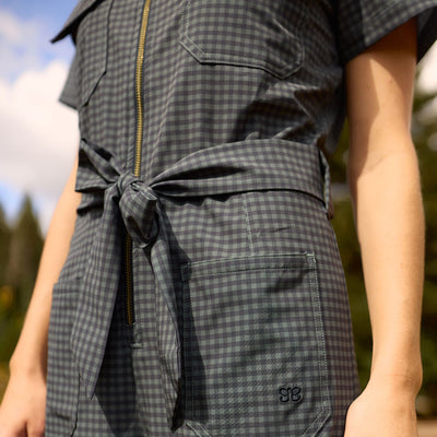 City Jumpsuit, Olive Gingham