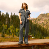 City Jumpsuit, Olive Gingham