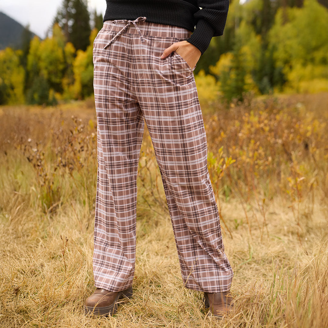 Audrey Trouser, Toffee Plaid - Albion Fit