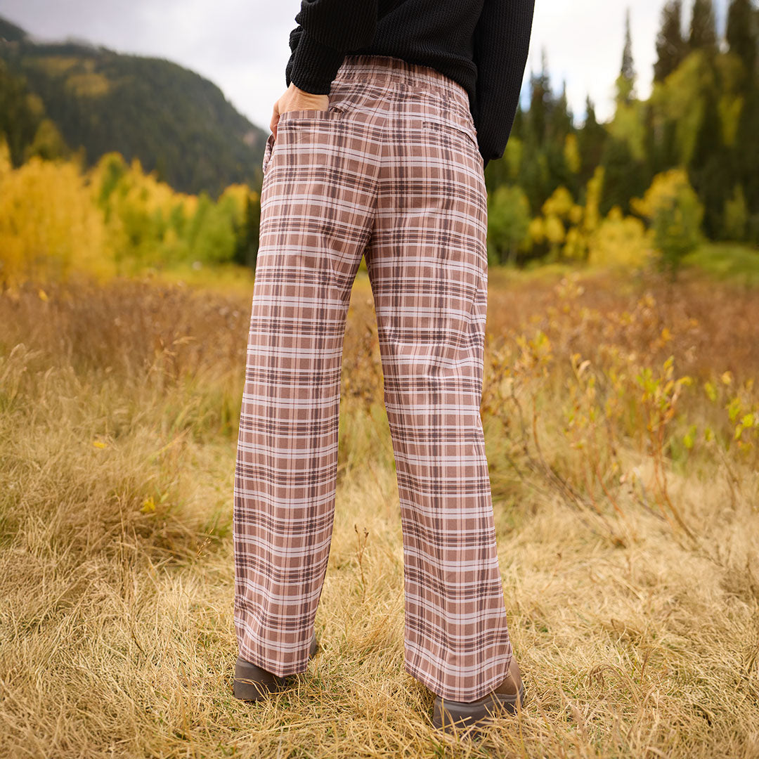 Audrey Trouser, Toffee Plaid - Albion Fit
