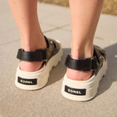 Sorel Kinetic Sunchase Ankle Strap, Black/Chalk