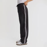 Trouser Track Pants, Black and White Stripe