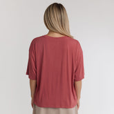 Perfect Oversized Bamboo Tee, Scarlet