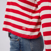 Bell Long Sleeve Tee, Red Stripe