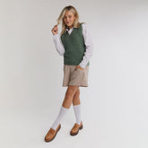 Atlas Ribbed Vest, Green