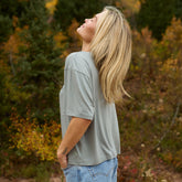 Perfect Oversized Bamboo Tee, Raven