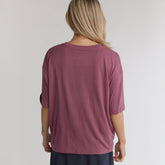 Perfect Oversized Bamboo Tee, Plum