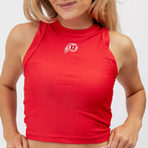 Utah High Neck Tank, Red - Feather