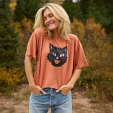Perfect Oversized Bamboo Tee, Spooky Kitty