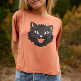 Perfect Oversized Bamboo Tee, Spooky Kitty