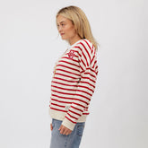 Utah Cardigan, Red Stripe