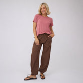 Drawcord Cargo Pants, Coffee