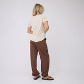 Basic V Neck Tee, Oatmeal