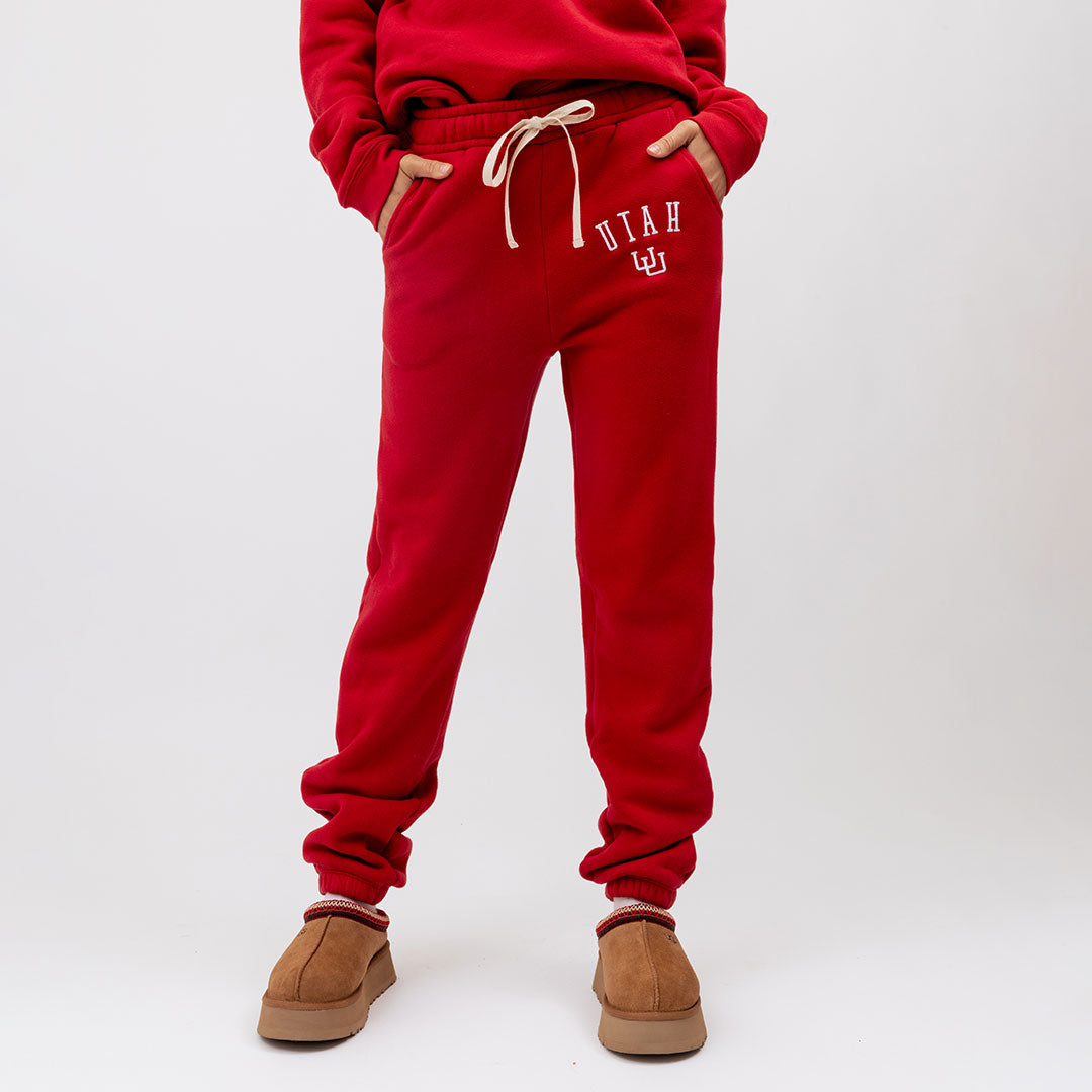 Utah Varsity Joggers, Red - Utah