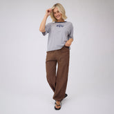 BYU Perfect Oversized Tee, Navy Stripe - BYU