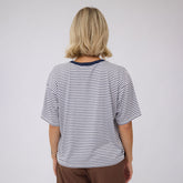 BYU Perfect Oversized Tee, Navy Stripe - BYU