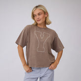 BYU Perfect Oversized Tee, Brown - Y