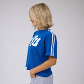 BYU Track Stripe Tee, Royal - BYU