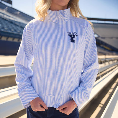 BYU Striped Collar Zip-Up Jacket